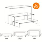 Clear Acrylic Risers for Display, Multi-Pack Riser Display Stands for Funko Pop Figures, Cupcakes, Jewelry & Perfume – Multiple Sizes & Quantities for Home, Halloween & Christmas Decor