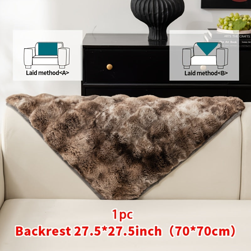 Plush Gradient Velvet Sofa Cover 450-500gsm Super Soft Warm Winter Pet Friendly Non-Slip Machine Washable Modern Style 1 2 3 4 Seater Living Room Couch Protector