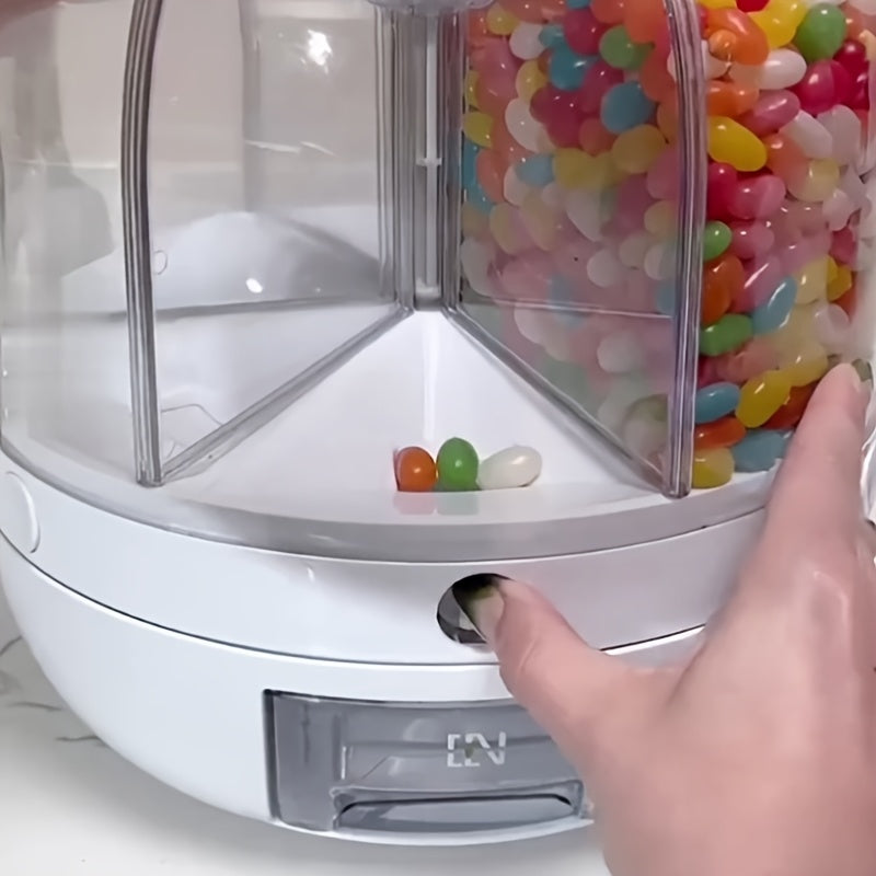 Large-Capacity Candy Dispenser & Sealed Storage Box – Smart Partition Container for Small Candies, Grain, Flour & Pet Food – Household Airtight Organizer, Halloween Party Gift