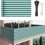 Balcony Privacy Net 3x16ft Fence Cover Mesh Shade Net Windproof Sun Shade Outdoor Screen for Patio Fence Backyard Porch 9 Colors