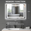 Anti-Fog LED Bathroom Mirror with Dual Light Source & 3-Color Modes | Wall Mount Vanity Mirror | 120V US Plug | 4 Sizes