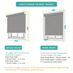 Blackout Cordless Roller Shades – Free-Stop Blinds with Valance Thermal Insulated UV Protection | 4 Colors, 26 Sizes