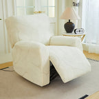 Stretch Jacquard Recliner Cover Large Leaf Pattern Armchair Slipcover Furniture Protector for Living Room Bedroom Office Single Seat Sofa Chair Cover Green Gray Blue