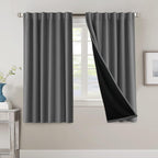 Blackout Curtains 2 Panels 100% Room Darkening 96 Inch Long – Triple Weave Thermal Insulated Back Tab & Rod Pocket Window Drapes for Bedroom & Living Room