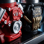 V8 V12 Engine Coffee Mug - Novelty Car Themed Travel Mug for Coffee Lovers Mechanics Men, Hot & Cold, Unique Gift for Boyfriend Father's Day