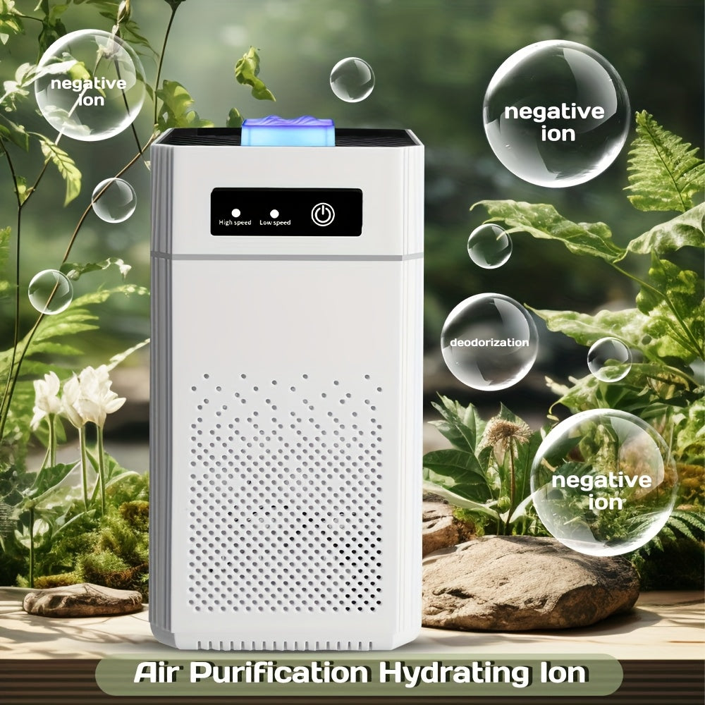 Portable Air Purifier 2 Pack USB Powered Ultra-Quiet 34dB with Replacement Filters – Personal Air Cleaner for Bedroom, Home Office, Desk & Dorm Room, Removes Dust, Allergens & Odors