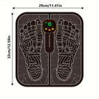 EMS Foot Massager with LCD Display, 8 Modes & 19 Intensities, Rechargeable Electric Foot Massage Pad for Muscle Relaxation, Pain Relief & Circulation — Best Gift for Elderly, Men & Women