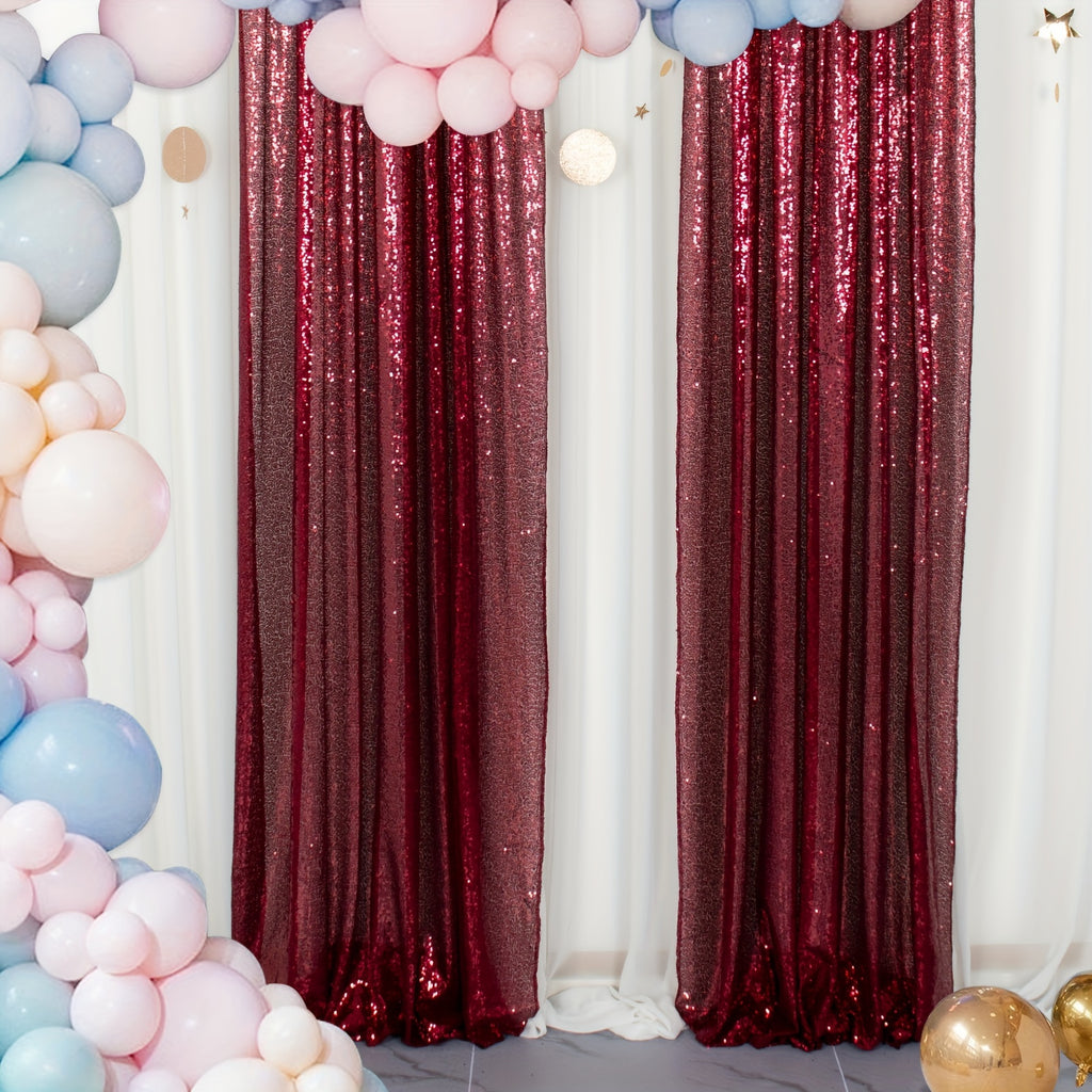 Sequin Curtain Backdrop Panels 24x84 Inches Set of 2 – Glitter Shimmer Party Backdrop for Weddings Birthdays Baby Showers Proms & Photo Booths, 31 Colors