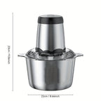 300W Electric Food Chopper & Meat Grinder, 2L, 4 Bi-Level Stainless Steel Blades, 2 Speed Modes, Low Noise — Chops Meat, Vegetables, Fruits, Nuts & Herbs, Easy Clean