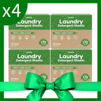 Laundry Detergent Sheets 170 Loads – 85 Sheets Liquid-Free Eco-Friendly Formula, Fresh Linen Fragrance, No Plastic Jug, HE Compatible, Available in Multi-Packs
