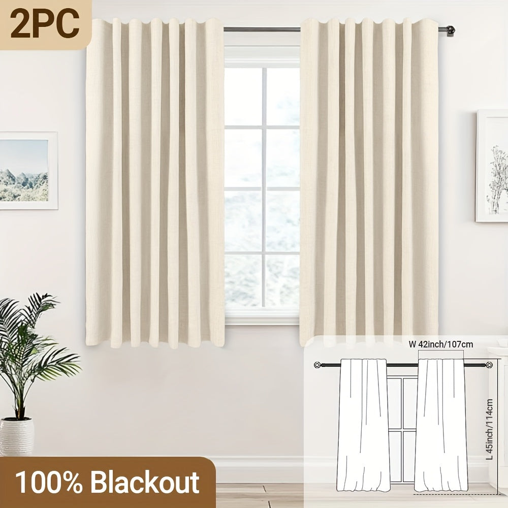 100% Blackout Curtains Back Tab & Rod Pocket for Bedroom Living Room - Thermal Insulated Darkening Drapes 2 & 4 Panel Sets for Windows Office Kitchen, Modern Home Decor