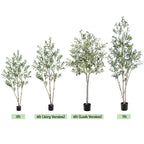 Tall Artificial Olive Tree 5/6/7FT Thick Trunk Indoor Faux Olive Plant with Lush Leaves & Berries for Living Room, Kitchen & Home Decor, Spring Summer Decoration