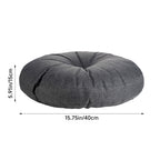 Round Seat Cushion 40x40cm 15cm Thick Firm Futon Meditation Mat Removable Linen Cover Chair Pad for Office Dining Chair Home Decor All Seasons Christmas