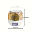 Large-Capacity Candy Dispenser & Sealed Storage Box – Smart Partition Container for Small Candies, Grain, Flour & Pet Food – Household Airtight Organizer, Halloween Party Gift