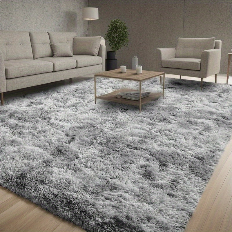 Shaggy Plush Area Rug Non-Slip Machine Washable Fluffy Tie-Dye Shedding Resistant 5x8 8x10 ft for Living Room Bedroom 7 Colors