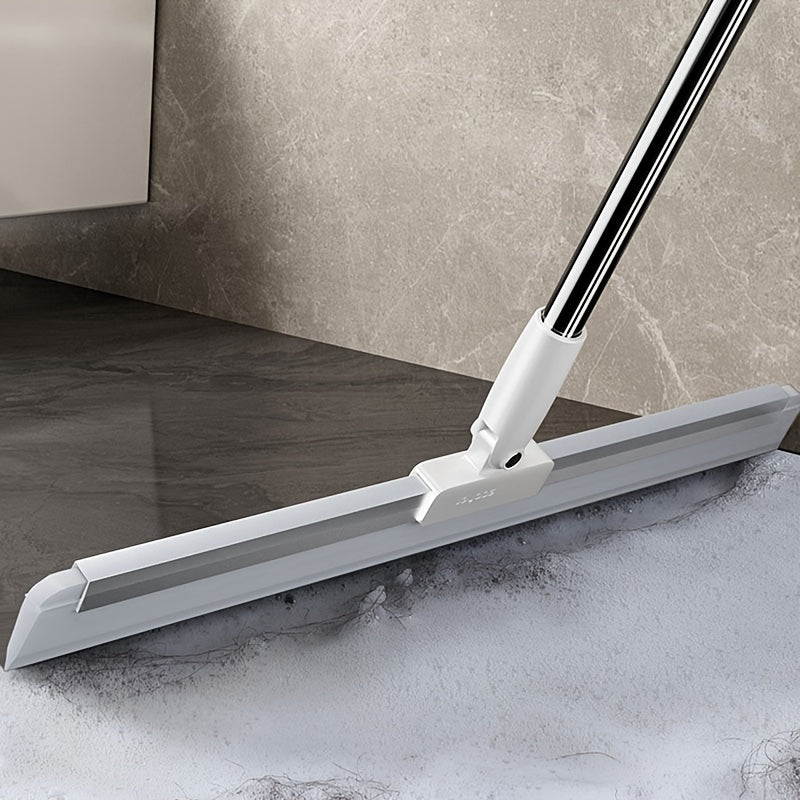 Silicone Squeegee Broom with Detachable Rotatable Long Stainless Steel Handle – All-in-One Floor-to-Ceiling Cleaner for Glass, Tile, Wood & Carpet | Effortless Multi-Surface Cleaning