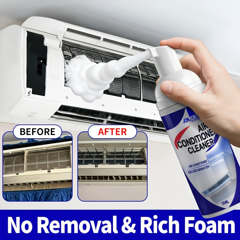 No-Disassembly AC Foam Cleaner 2.03oz with Cleaning Towel – Removes Dust, Odors & Grime from Air Conditioner Casing & Filter Screen | Long-Lasting Freshness