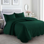 Microfiber Quilt Bedspread Set All Season Lightweight – Soft Breathable Quilted Coverlet Twin Full Queen King 16 Colors Machine Washable