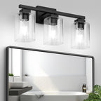 Black Vanity Light Bar 3, 4 or 5-Light Modern Bathroom Vanity Lighting Fixture - Over Mirror Wall Sconce for Bathroom, Bedroom, Living Room & Hallway, Contemporary Black Wall Light