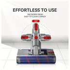 Dual Soft Roller Brush Head Replacement – Compatible with Dyson V7, V8, V10, V11 & V15 Cordless Vacuums | 360° Swivel Pulleys | Hard Floor Nozzle