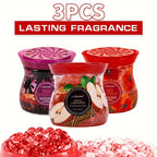 Air Freshener Scented Beads 3-Pack 14oz Each Long-Lasting Fragrance Odor Eliminator for Home Room Closet Bathroom Car Office Fabric Aromatherapy Multiple Scents