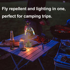 Food Guard Fly Repellent Fan 2-Pack Tabletop Holographic Blade Fly Fan with Ambient Light Battery Powered Foldable Portable for Picnic BBQ Party Camping Outdoor Indoor