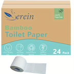 100% Bamboo Toilet Paper, 24 Rolls, 3-Ply, 300 Sheets Per Roll – Eco-Friendly, Soft & Strong Bamboo Bathroom Tissue Value Pack