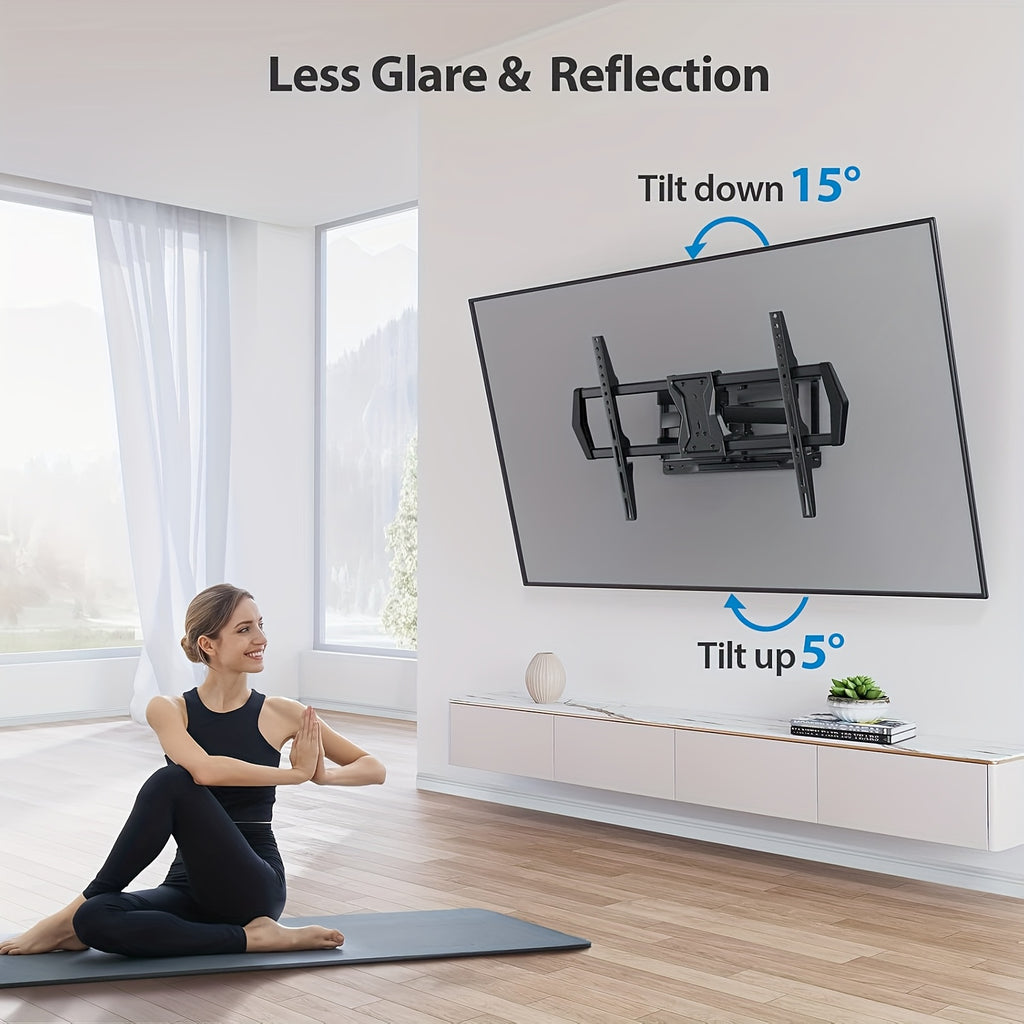 Full Motion TV Wall Mount for 37–86 Inch TVs, Heavy Duty Articulating Bracket, Swivel & Tilt, VESA 600x400mm, Holds Up to 100 lbs