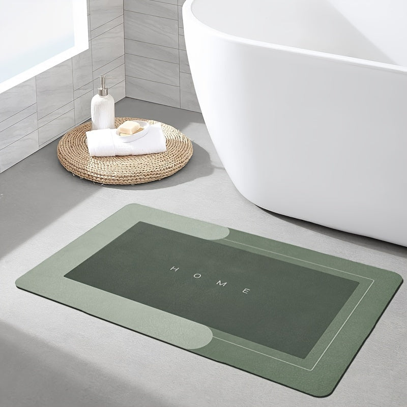Diatomaceous Earth Bath Mat Non-Slip Absorbent - Quick Dry Stone Bathroom Rug, Soft Floor Mat for Bathroom Kitchen Door, 4 Colors 2 Sizes
