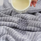 Extra Large Bath Towel 78x41 Inch – Striped Coral Fleece Quick-Dry Space Theme Towel, Absorbent Lint-Free Bath Sheet for Home Beach Outdoor, Holiday Gift