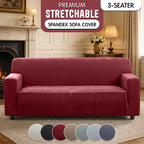 Luxury Spandex Sofa Cover Anti-Slip – Wrinkle-Free Elastic Couch Slipcover, Pet & Scratch-Proof, Machine Washable, All-Season, 7 Colors, 1/2/3 Seater, Living Room Home Decor