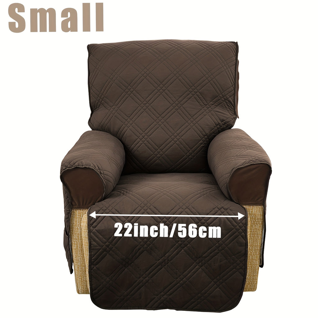 T-Cushion Armchair Cover Anti-Slip Double-Sided Design, Machine Washable Elastic Band Closure Chair Slipcover, Pet-Friendly All-Season Furniture Protector, Available in Small & Large – 8 Colors
