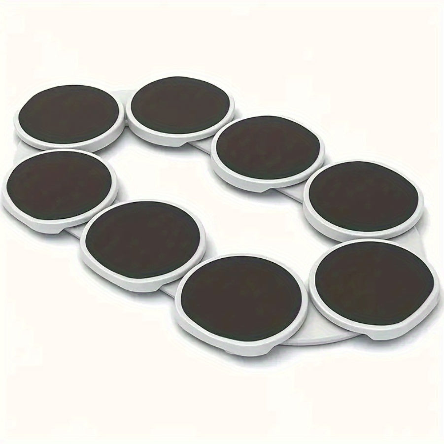 Lazy Susan Turntable Set 8PCS Expandable Rotating Serving Tray for Rectangular & Oblong Dining Tables – Smooth 360° Spin Plastic Tabletop Organizer for Family Dinners, Hotpot & Entertaining