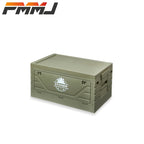 Folding Outdoor Storage Box Collapsible Waterproof Bin – Multifunctional Camping Container Doubles as Table & Seat, Portable Organizer for Picnic Road Trips Car Trunk Backyard