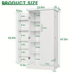 47 Inch Kitchen Pantry Storage Cabinet with Drawer – Multifunctional Buffet Cupboard Sideboard with Adjustable Shelves | Multiple Styles & Colors