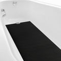 Non-Slip Bathtub Mat 16x40 with Drain Cutout - Peel & Stick Adhesive PEVA Anti-Slip Tub Sticker for Shower Floor Boat Wet Areas, Black