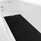 Non-Slip Bathtub Mat 16x40 with Drain Cutout - Peel & Stick Adhesive PEVA Anti-Slip Tub Sticker for Shower Floor Boat Wet Areas, Black