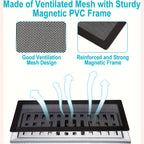 Magnetic HVAC Vent Covers for Floor Wall Ceiling PVC Air Vent Screen with Mesh Filter Tool-Free Installation Pest Control 4 & 5 Pack