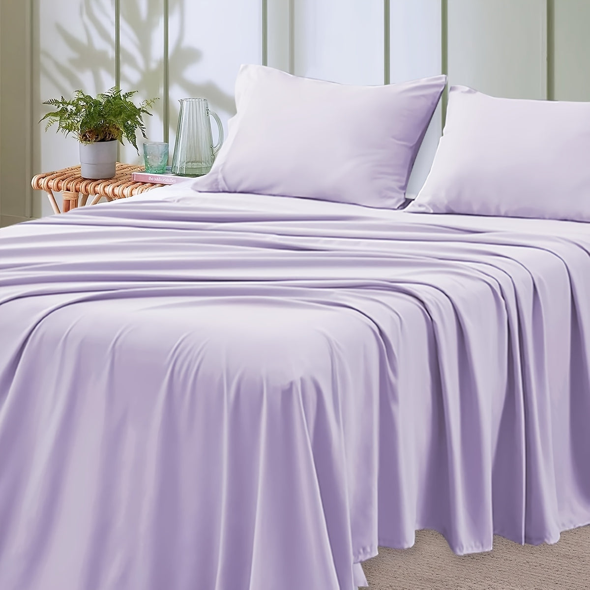Luxury Microfiber Bed Sheet Set 4-Piece | Deep Pocket, Fade Resistant