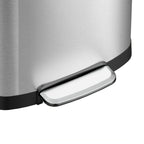13-Gallon Stainless Steel Trash Can with Soft-Close Lid & Foot Pedal, Fingerprint-Resistant Kitchen Garbage Can with Removable Inner Bucket, Odor-Proof Touchless Waste Bin for Kitchen Bedroom Office – 2 Colors