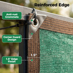 Privacy Screen Fence Heavy Duty HDPE Mesh Outdoor Shade Cloth Barrier 5x25ft 6x50ft with Rope Green Brown Black
