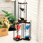 Decorative Hourglass Timer 60 Minute with Wooden Frame - Large Sand Timer for Kitchen Cooking, Home Office Bedroom Decor, Unique Gift for Birthday, Valentine's Day & Holidays