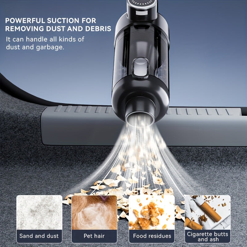 Handheld Cordless Vacuum Cleaner 13KPa Powerful Suction USB Rechargeable Wireless Mini Vac for Home Car Automotive Dust Debris