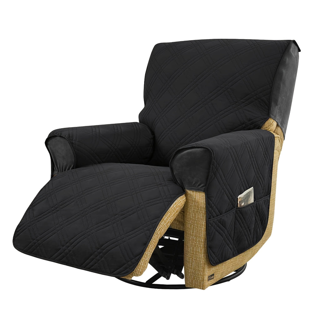 T-Cushion Armchair Cover Anti-Slip Double-Sided Design, Machine Washable Elastic Band Closure Chair Slipcover, Pet-Friendly All-Season Furniture Protector, Available in Small & Large – 8 Colors