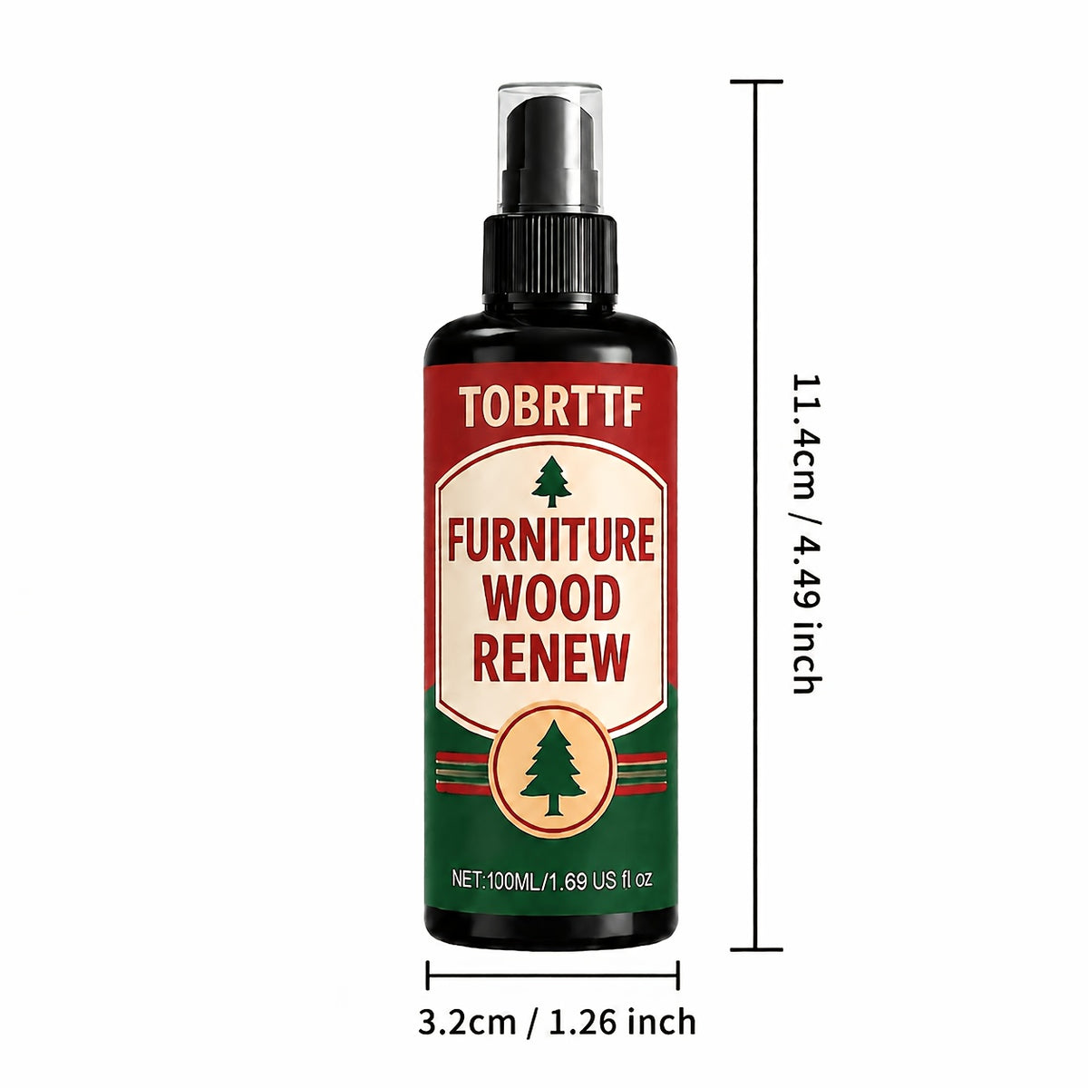 Furniture Wood Renovation Spray 3.38oz Wood Care Restoration Agent for Matte Wood Cabinets Tables Chairs Floors Surface Maintenance Cleaning Spray for Home Wood Surfaces