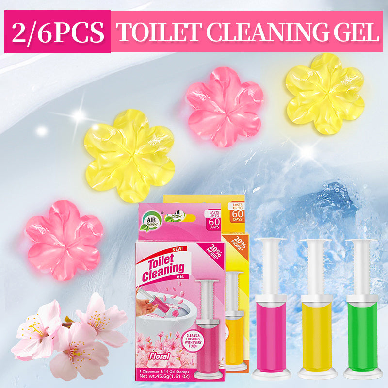 Gel Stamp Toilet Bowl Cleaner & Air Freshener 28/84 Count – Fresh Flower Gel Stamps Prevent Limescale & Toilet Rings – 6 Scent Options, 2 or 6 Pack Bathroom Cleaning Gel Stamps