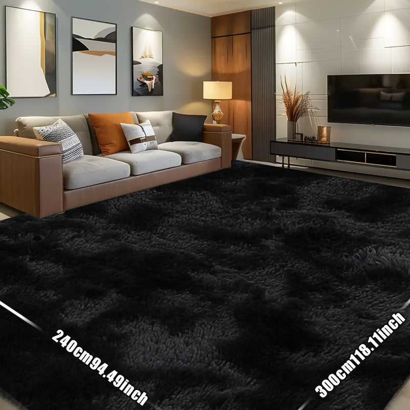 Tie-Dye Plush Fluffy Area Rug for Living Room Bedroom – Soft Non-Slip Indoor Carpet, Water-Absorbent Luxury Shaggy Mat, Modern Home Decor, Multiple Sizes