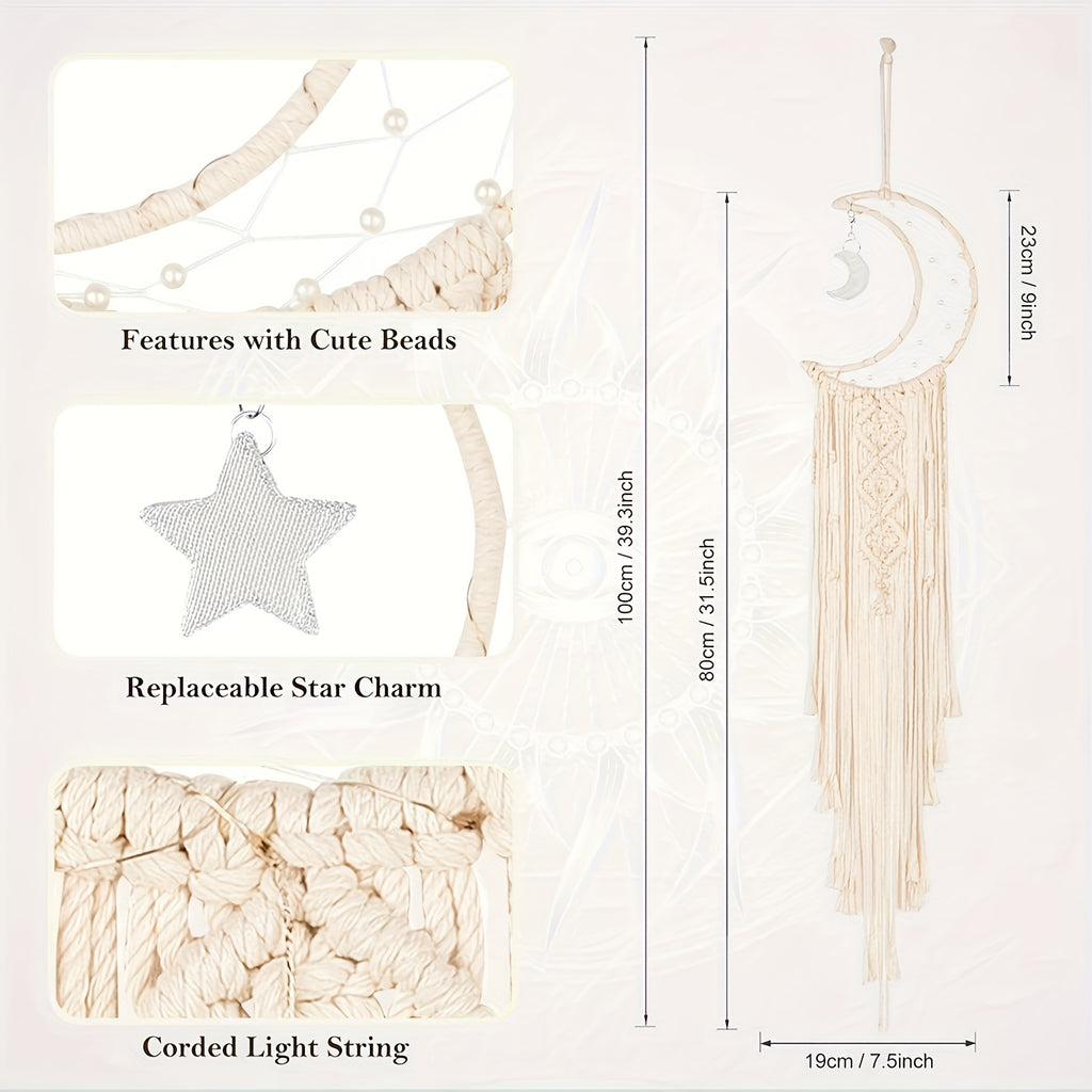 Dream Catcher 4pcs Scandinavian Woven Boho Wall Decor Home Room Decor Gift for Women Mom Grandma Teenage Girls Birthday Gift