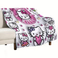Hello Kitty Throw Blanket – Sanrio Ultra-Soft Polyester, Cozy & Warm, Allergy-Friendly, Machine Washable | 2 Sizes: 50x60 & 60x80 Inch | For Couch, Bed, Office & Bedroom Decor