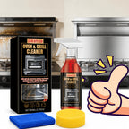 Stove & Oven Foam Cleaner Spray – Heavy-Duty Grease & Old Dirt Remover for Ovens, Grills & Kitchen Surfaces, Citric Acid Formula, Odor Eliminator, Hassle-Free Clean